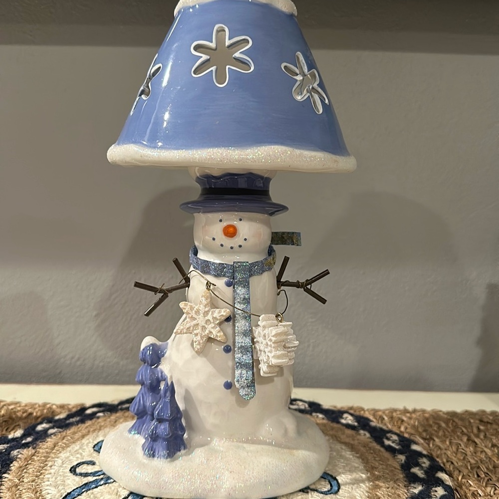 Snowman decorative tea light